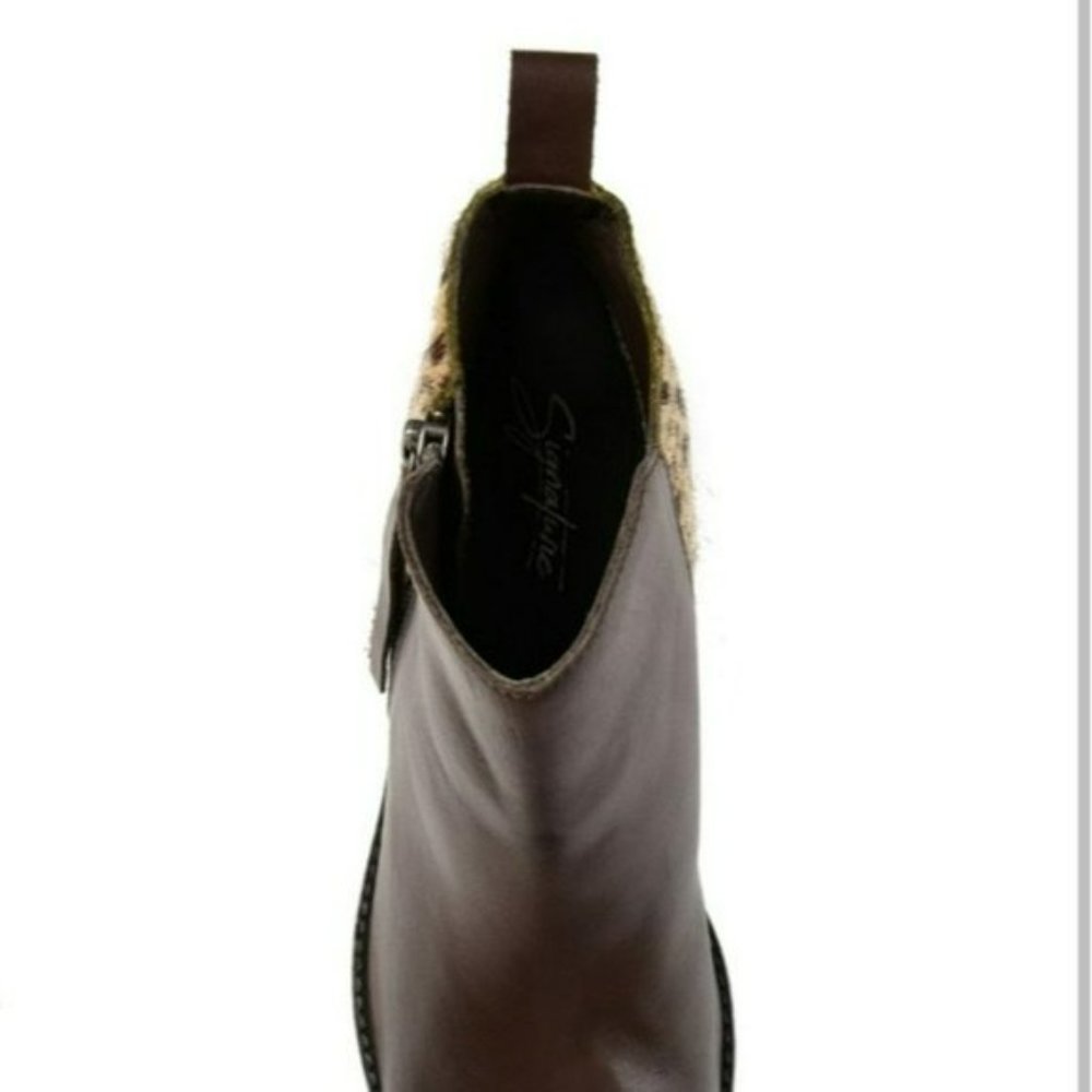 Journee Collection Shalece Ankle Boots Brown -11 - Picture 5 of 9